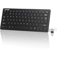 thumbnail image 1 of TECKNET BASICS 2.4G Wireless Keyboard - Mini Compact Keyboard with Media Hotkeys, 12-Month Battery Life, Compatible with PC, Desktop, Laptop, Smart TV - Black, 1 of 7