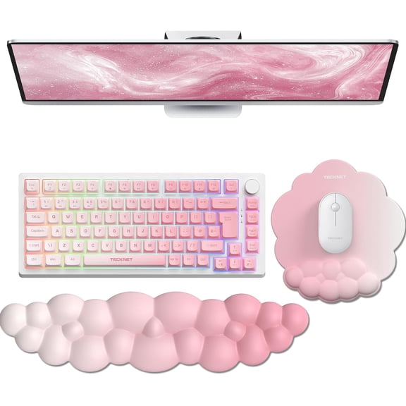 Tecknet punada Keyboard Wrist Rest, Ergonomic Memory Foam Wrist Rest and Mouse ...