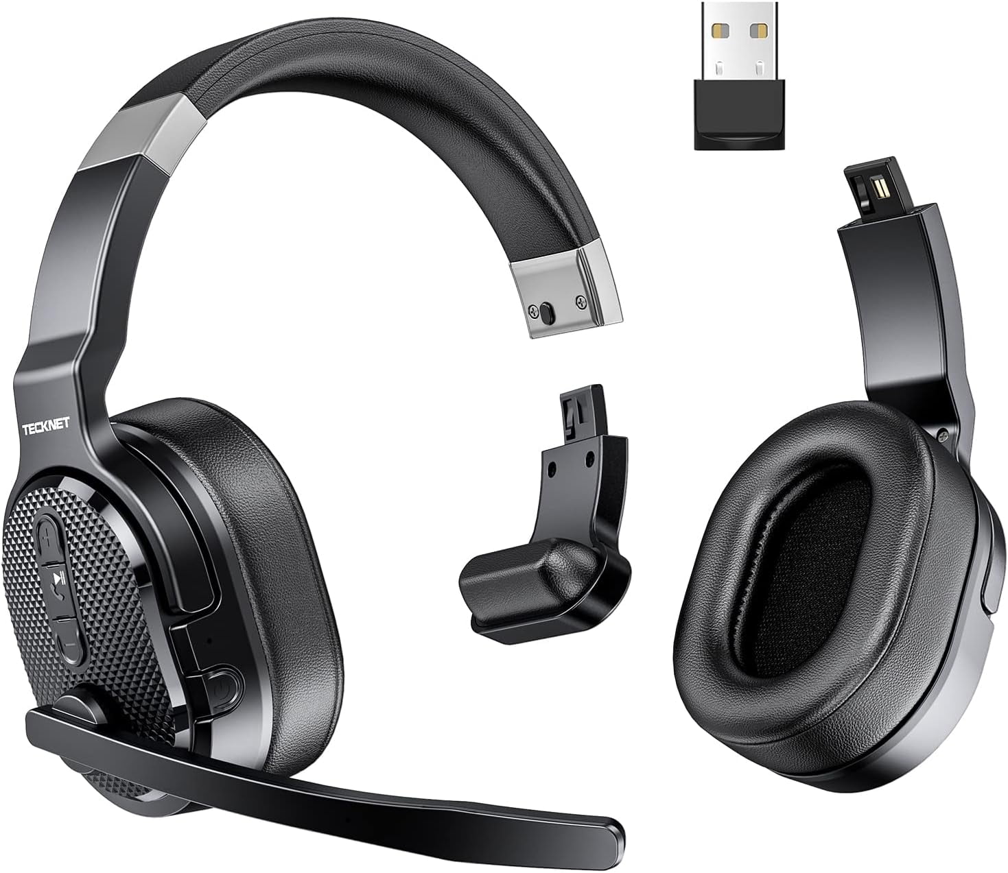 Bluetooth Headset, Wireless Bluetooth Trucker Headset with