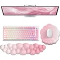 thumbnail image 1 of TECKNET BASICS Cloud Ergonomic Mouse Pad with Wrist Rest, Memory Foam Support & Non-Slip Base for Pain Relief, Office & Gaming, Pink, 1 of 8