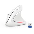 thumbnail image 1 of TECKNET Ergonomic Mouse, 4800 DPI Wireless Vertical Mouse with 5 Adjustable DPI Levels, 6 Buttons, 2.4GHz Optical Carpal Tunnel Mouse for Laptop, Desktop, PC, MacBook - White, 1 of 9