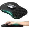 thumbnail image 1 of TECKNET BASICS Ergonomic Mouse Pad, Memory Foam with Massage Design, Non-Slip PU Base for Pain Relief, 12*8"for Desk Home Office Gaming, Black, 1 of 8