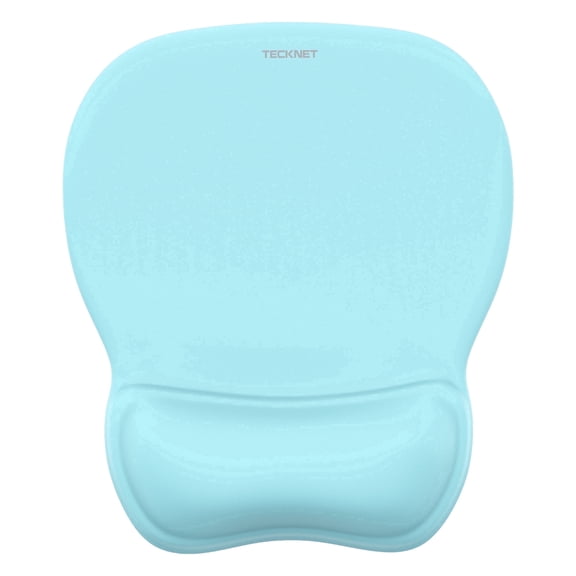 TECKNET Gel Mouse Pad with Wrist Rest, Ergonomic Office Mousepad with Wrist Support - Non-Slip & Smooth Surface Comfortable Desk Accessories Mat for Office, Gaming and Study - LT.Blue