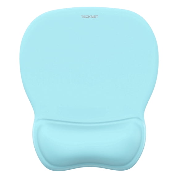 TECKNET Gel Mouse Pad with Wrist Rest, Ergonomic Office Mousepad with Wrist Support - Non-Slip & Smooth Surface Comfortable Desk Accessories Mat for Office, Gaming and Study - LT.Blue