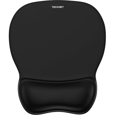 TECKNET Gel Mouse Pad with Wrist Rest, Ergonomic Office Mousepad with Wrist Support, Non-Slip & Smooth Surface, Comfortable Desk Mat for Office Gaming Study-Black