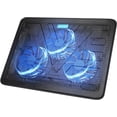 thumbnail image 1 of TECKNET BASICS Laptop Cooling Pad, Portable Slim Quiet USB Powered, with 3 Blue LED Fans, Fits 12''-17'' Laptop, Black, 1 of 8