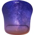 thumbnail image 1 of TECKNET BASICS Mouse Pad with Wrist Support, Ergonomic Gaming Mouse Pad for Pain Relief, Non-Slip Waterproof Desk Pad for Office, Study & Laptop, Dark Purple Galaxy, 1 of 8