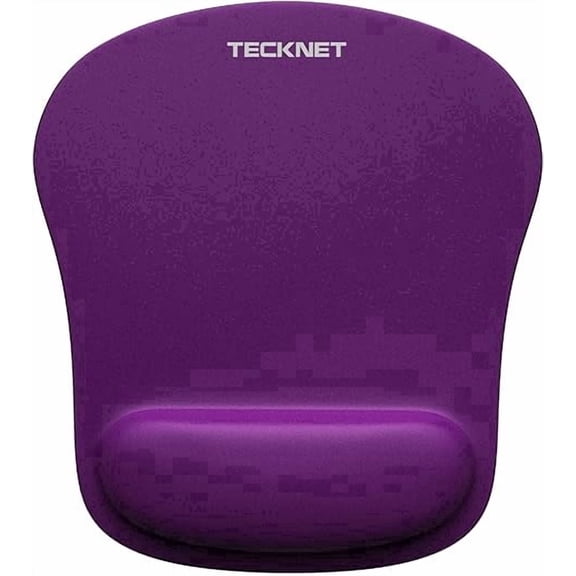 TECKNET Mouse Pad with Wrist Rest, Ergonomic Office Mousepad with Wrist Support - Non-Slip & Smooth Surface Comfortable Desk Accessories Mat for Office, Gaming and Study - Puple
