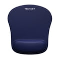 thumbnail image 1 of TECKNET Mouse Pad with Wrist Support, Ergonomic Gaming Mouse Pad Pain Relief, Portable Comfortable Mousepad for Computer, Laptop, Office, Home and Travel, Non-Slip Base, Waterproof Surface, Blue, 1 of 9