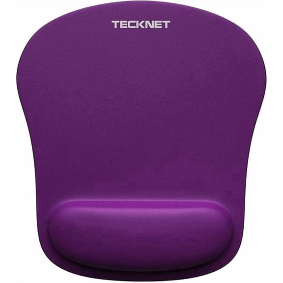 TECKNET Mouse Pad with Wrist Support, Ergonomic Gaming Mouse Pad Pain Relief, Portable Comfortable Mousepad for Computer, Laptop, Office, Home and Travel, Non-Slip Base, Waterproof Surface