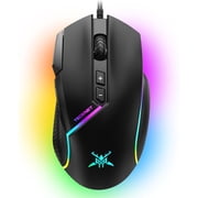 Wired Gaming Mouse, 12,800 DPI with Optical Sensor, 8 Programmable Buttons, 13 RGB Backlit Modes, Ergonomic Design, Custom Software Gaming Mice for Laptop,PC