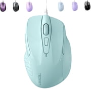 TECKNET Wired Mouse, 6-Button Corded with 4 Adjustable DPI, Ergonomic Optical Mouse, 5FT Cord for Laptop, Chromebook, PC