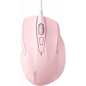 TECKNET BASICS Wired Mouse, 6-Button Corded with 4 Adjustable DPI, Optical Ergonomic Design, 5FT Cord for Laptop, Chromebook, PC, Desktop, Mac, Notebook