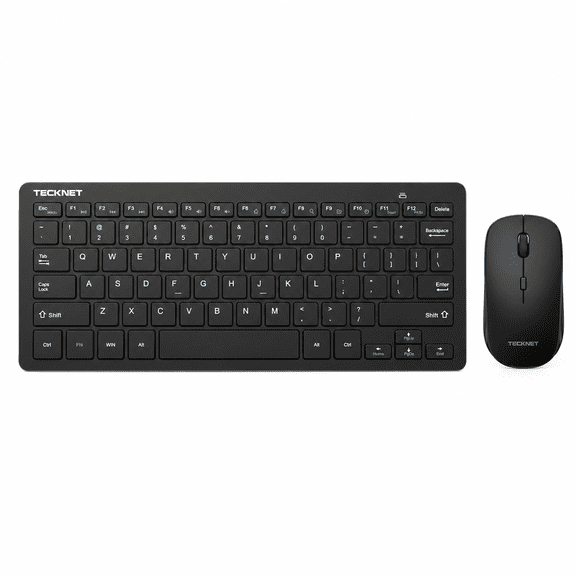 TECKNET BASICS Wireless Keyboard & Mouse Combo, 2.4GHz Mini Cordless Set, Silent 1600 DPI, Quiet Click Lag-Free for PC/Mac/Chrome OS