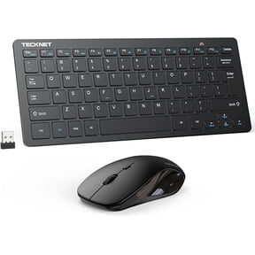 TECKNET BASICS Wireless Keyboard & Mouse Combo, 2.4GHz Mini Cordless Set, Silent 1600 DPI, Quiet Click Lag-Free for PC/Mac/Chrome OS