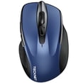 thumbnail image 1 of TECKNET Wireless Mouse (2.4G & BT5.0/3.0) Silent 4800 DPI Computer USB A & Bluetooth Mouse 6 Buttons, Wide Compatibility - Blue, 1 of 7