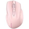 thumbnail image 1 of TECKNET Wireless Mouse (2.4G & BT5.0/3.0) Silent 4800 DPI Computer USB A & Bluetooth Mouse 6 Buttons, Wide Compatibility - Pink, 1 of 8
