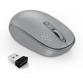 Wireless Mouse, 2.4G Quiet Computer Mouse with USB Receiver, 4 Buttons Portable Cordless Mice for Chromebook, Laptop, PC, Mac, 800/1200/1600 DPI