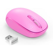 TECKNET Wireless Mouse, 2.4G Quiet Computer Mouse with USB Receiver, 4 Buttons Portable Cordless Mice for Chromebook, La