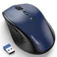 thumbnail image 1 of TECKNET Wireless Mouse, 2.4G USB Computer Mouse with 6-Level Adjustable 4800 DPI, 30 Months Battery, Ergonomic Grips, 6 Buttons Portable for PC, Chromebook, Mac - Blue, 1 of 8