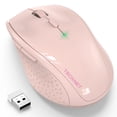 thumbnail image 1 of TECKNET Wireless Mouse, 2.4G USB Computer Mouse with 6-Level Adjustable 4800 DPI, 30 Months Battery, Ergonomic Grips, 6 Buttons Portable for PC, Chromebook, Mac - Pink, 1 of 8