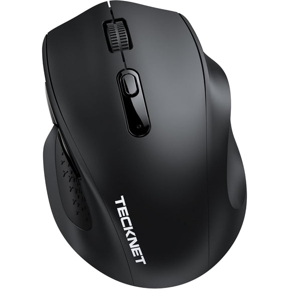 TECKNET Wireless Mouse,2.4GHz with USB Receiver,Computer Mouse for Laptop,PC,Computer,Chromebook,Notebook,2600 DPI,5 Adjustment Levels