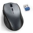 thumbnail image 1 of TECKNET Wireless Mouse, 2.4G USB Computer Mouse with 6-Level Adjustable 4800 DPI, Silent Quiet Click，30 Months Battery, Ergonomic Grips, 6 Buttons Portable for PC, Chromebook, Mac - Grey, 1 of 8