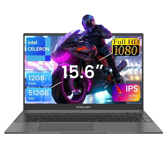 TECLAST 15.6 inch Laptop Computer, F16Plus 12GB DDR5 512GB SSD Laptop Computers with IPS FHD 1080P Screen, WiFi 6/Bluetooth, USB3.0 * 2, Windows 11 Pro