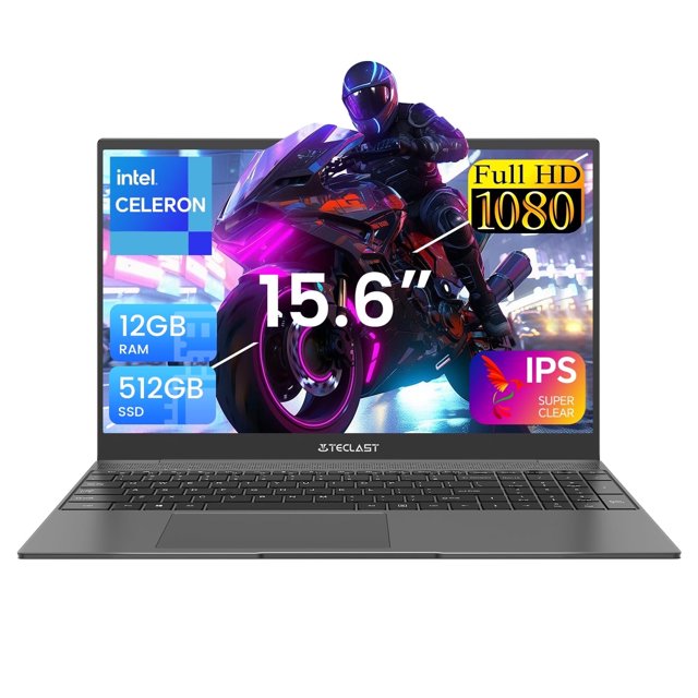 Teclast Computer TECLAST 15.6 inch Laptop Computer, F16Plus 12GB DDR5 512GB SSD Laptop ...