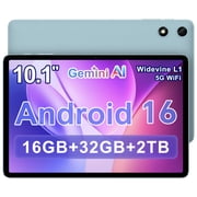 TECLAST 10.1 inch Android 16 Tablet, Octa-core CPU, 16GB+32GB+2TB, 6000mAh, 1280 800 IPS, WiFi 6, Widevine L1, Bluetooth 5.0, Face Unlock, Android Tablet for Kids Adults