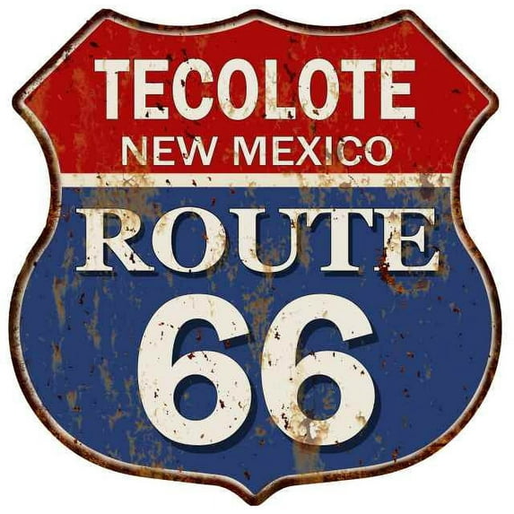 TECOLOTE, NEW MEXICO Route 66 Shield Metal Sign Man Cave Garage 211110013173