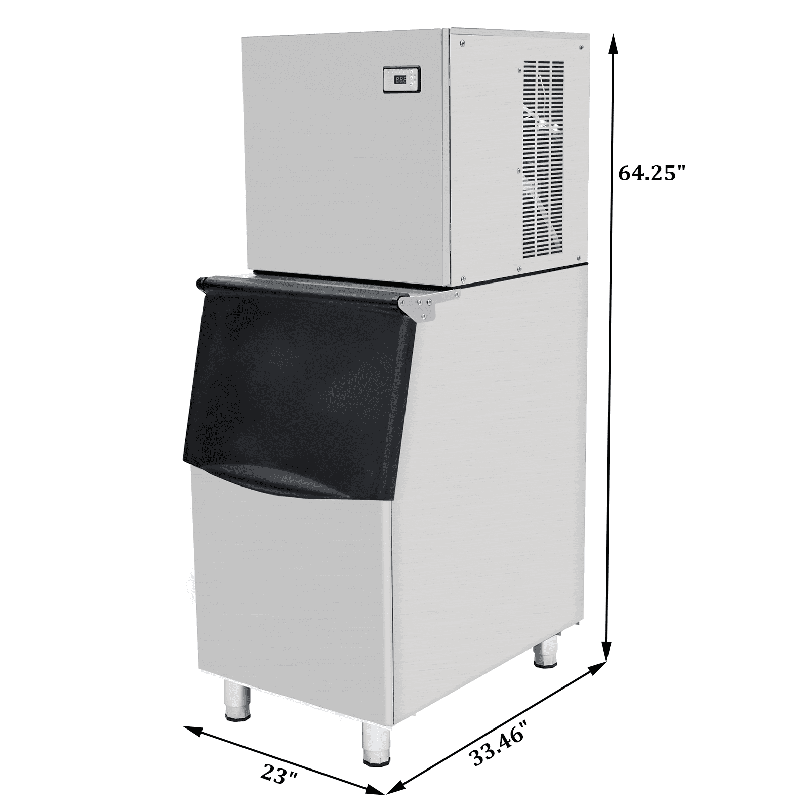 TECSPACE 110V Freestanding Commercial Ice Maker 550LBS/24H with 1200W