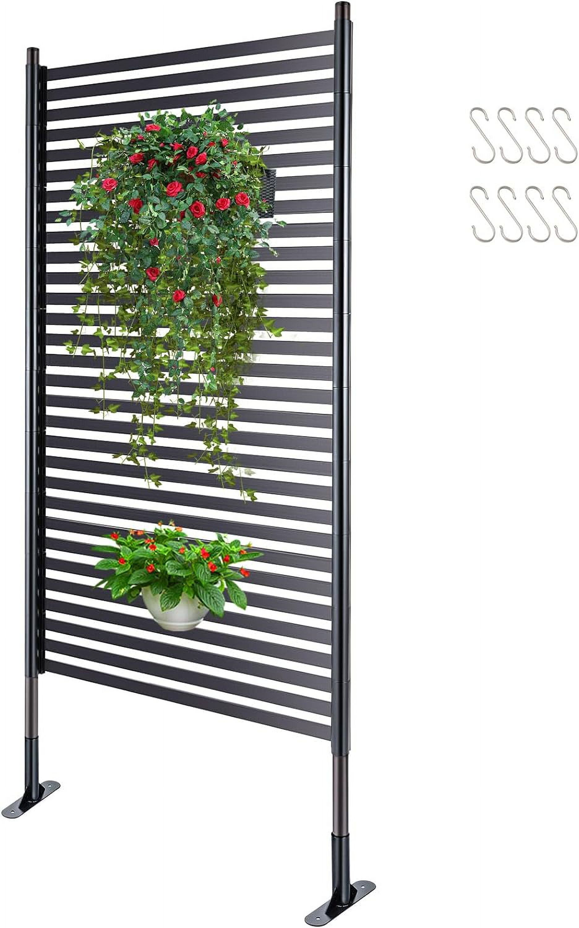 TECSPACE 3FT W x 6FT H Outdoor Privacy Screens, PE Galvanised Steel