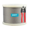 thumbnail image 2 of VEVOR 1/8 T316 Stainless Steel Cable 500FT, 7x7 Flexible Core Cable Railing System Wire Rope 2 of 14
