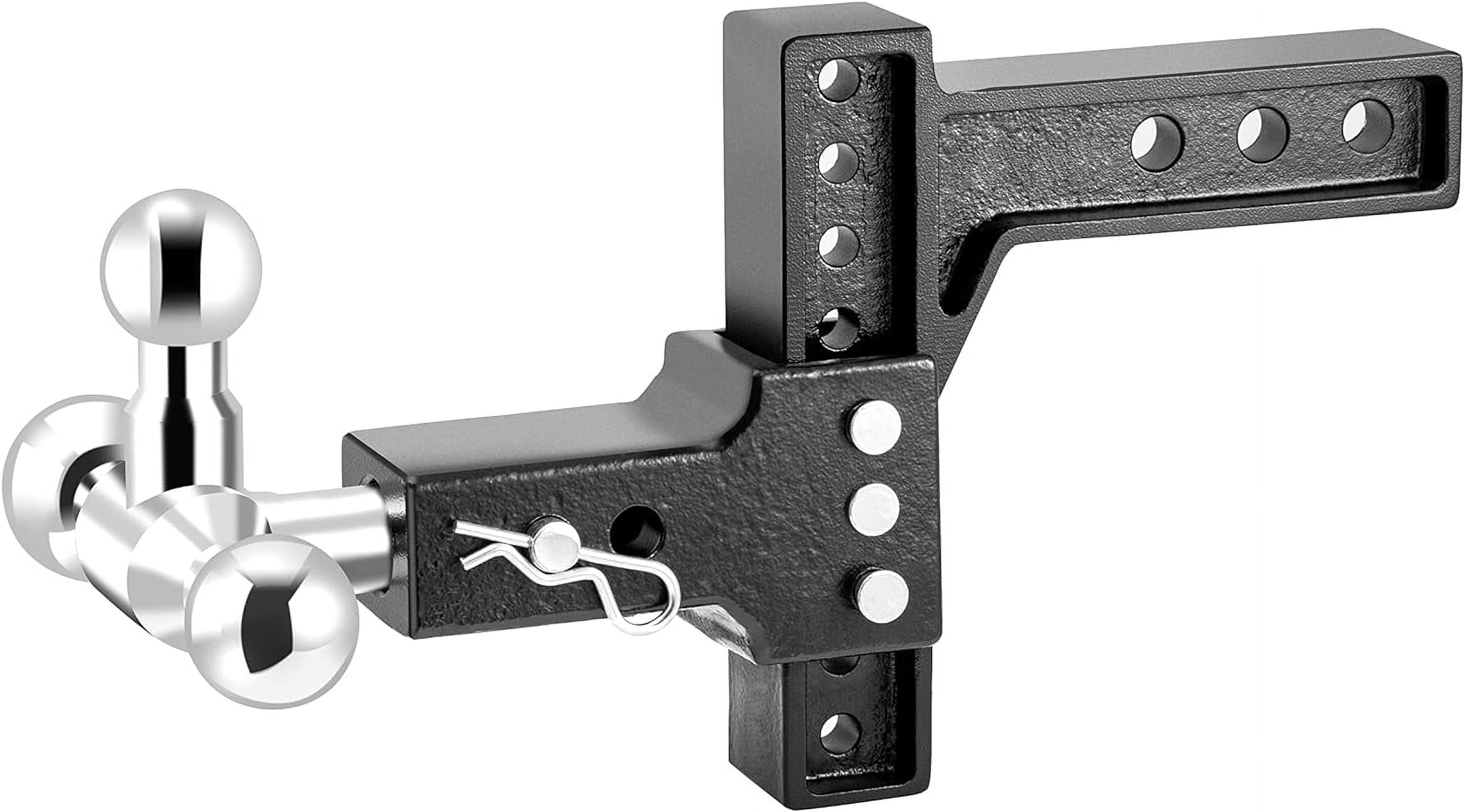 TECSPACE Adjustable Trailer Hitch, Fit for 2 Inch Receiver, 6Inch Drop