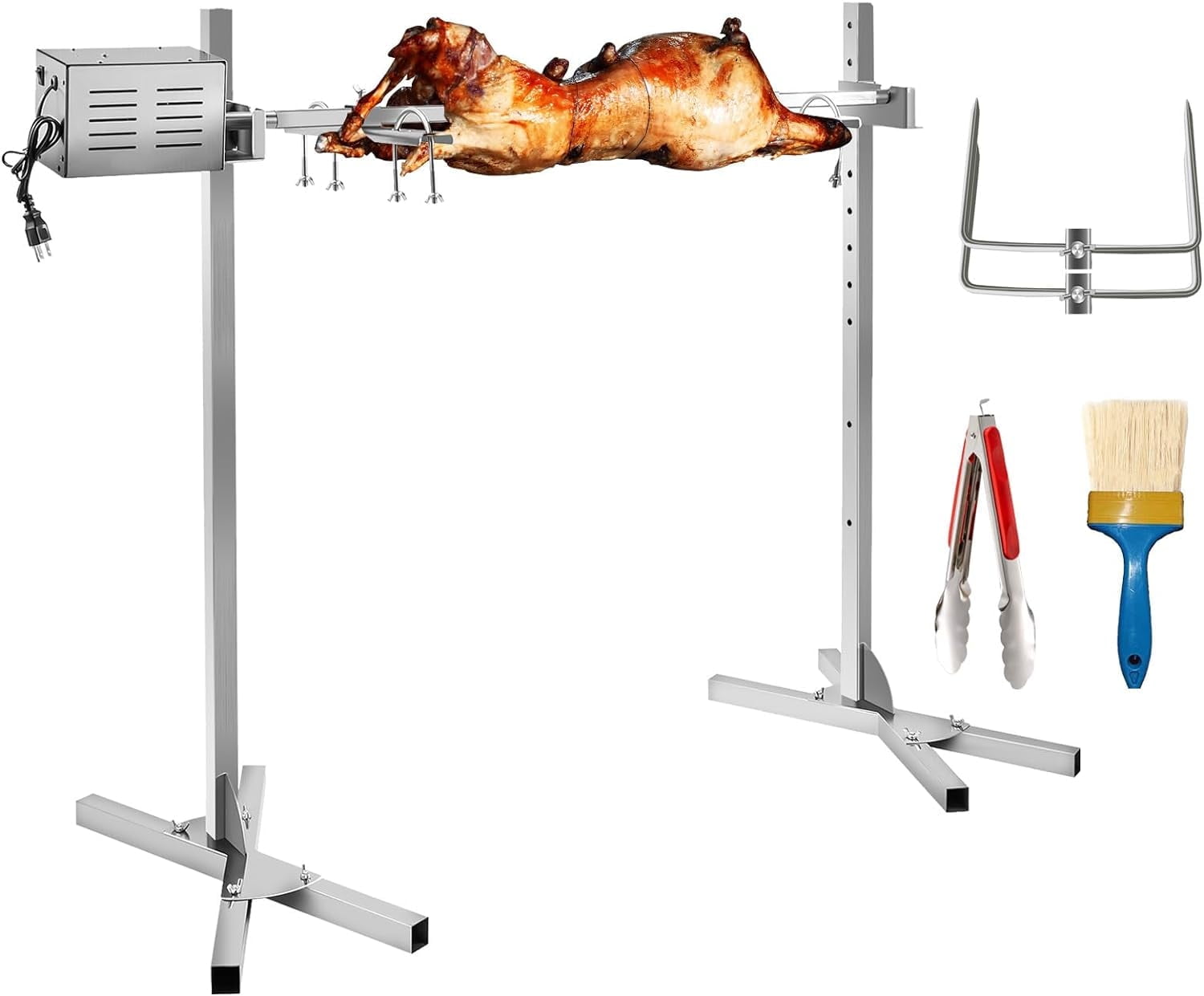 TECSPACE Electric BBQ Rotisserie Grill Kit, 38.1” Rotisserie Roaster