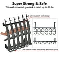 TECSPACE Gun Rack Wall Mount, 6 Slots Steel Indoor Shotgun Rack, Black