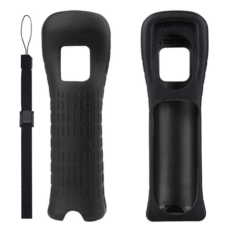 TECTINTER Silicone Soft Cover for Nintendo Wii Game Controller Protective Cover Case-Black