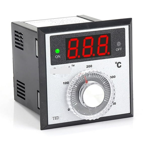 TED 72*72mm K J PT100 Type 24V 380V Knob 0-100 300 400 600 Degree Digital Thermostat Powered Temperature Controller ,Save Energy