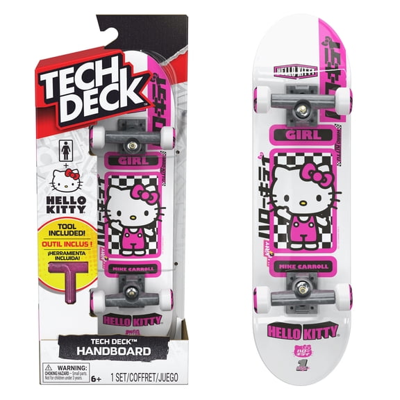 Tech Deck, Girl Hello Kitty Handboard, Authentic Mini Skateboards for Kids Ages 6 and up