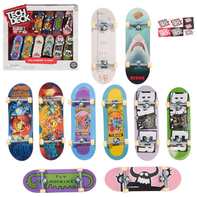 Tech Deck, Epic SK8Shop 10-Pack Fingerboards, Toys for Kids Ages 6
