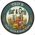 thumbnail image 1 of TED'S Bar and Grill 14" Round Metal Sign Kitchen Wall Decor 100140023028, 1 of 1