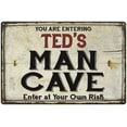 thumbnail image 1 of TED'S Man Cave Sign Rustic Garage Decor Gift 12x18 Metal 112180035243, 1 of 1
