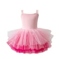 thumbnail image 1 of TEDOYE Girls Toddler Ballet Tutu Skirt Leotards V Neck Camisole Dress Dance Outfits Ballerina Gradient 1-7Years Versatile Wear, 6-7 Years, 1 of 2
