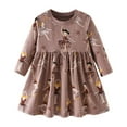 thumbnail image 1 of TEDOYE Kids Casual Long Sleeve Round Neck Dress For Girls Toddler Stylish Dress For Everyday Wear And Lovely Wear, 18-24 Months, 1 of 6