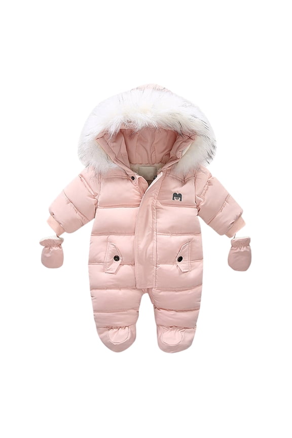 Toddler Baby Girls Boys Winter Thick Warm Hooded Coats Jacket Jumpsuit Snowsuit Playsuit Romper Snow Wear Stylish Wear, 9-12 Months