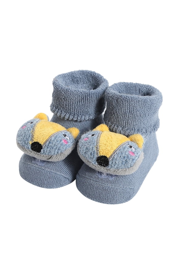 Toddler Baby Winter Socks Glue Dispensing Floor Socks Floor Crawling Socks Soft Wear, 0-12 Months