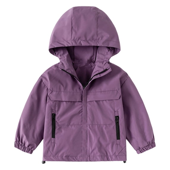 TEDOYE Toddler Boys Windbreaker Jacket For Kids Lightweight Hooded Zipper Coats Outdoor Casual School Jacket For Boys Age 2-13 Years Holiday Wear, 2-3 Years