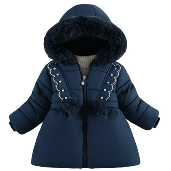 TEDOYE Toddler Girls Winter Coats Hooded Warm Down Jacket Stylish Winter Coats For Girls Soft Wear, 3-4 Years