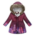 thumbnail image 1 of TEDOYE Toddler Girls Winter Long Sleeve Fashion Thick Warm Hooded Down Soft Coats Down Paraks Lovely Wear, 4-5 Years, 1 of 6